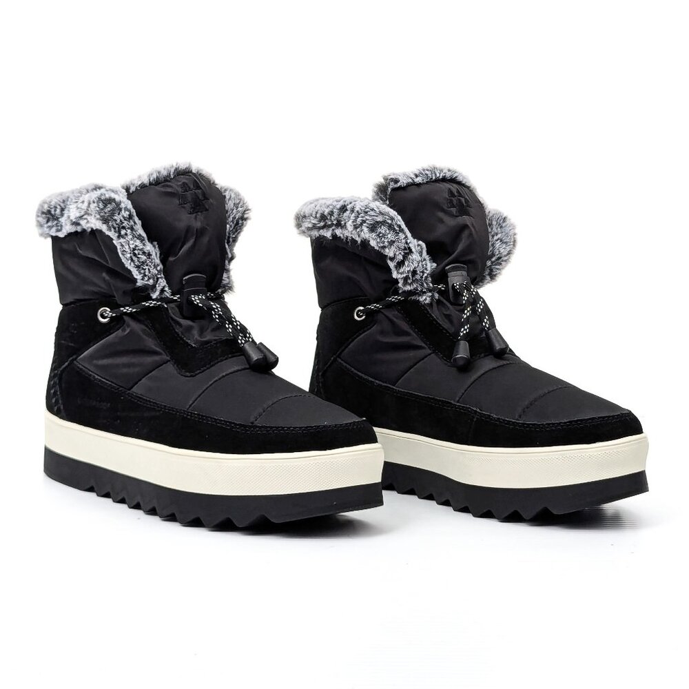 Cougar Women Vibe Black Suede Fabric Waterproof Fleece lined Winter Boots sz 10